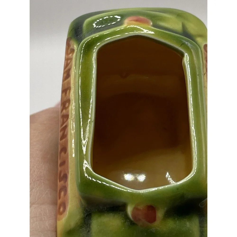 Toothpick Holder San Francisco‎ Trolley CarMulti Color Vtg SNCO Imports Japan 2